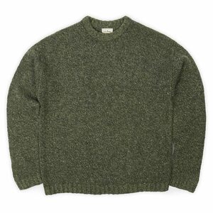 エルエルビーン L.L.Bean 90's 90年代 ウールニット ネップ アウトドア ビンテージ 古着 セーター (-0781) オリーブグリーン L