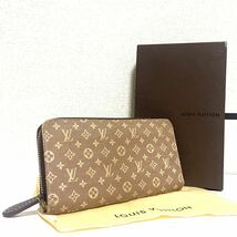 1円スタート！ LOUIS VUITTON ルイヴィトン ジッピー ウォレット モノグラム キャンバス ラウンドファスナー 長財布 イディール ブラウン系_画像1