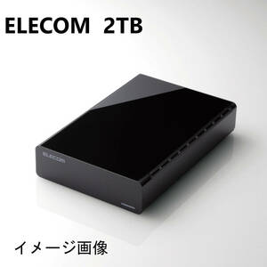 ERECOM エレコム USB3.0対応外付けハードディスク 2TB ELD-XED020UBK パソコン テレビ レコーダー ファンレス設計 高速転送 5Gbps USED