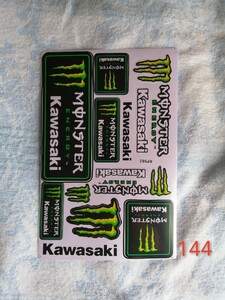 モンスターエナジー#144 ステッカー PVC防水 カワサキ Kawasaki