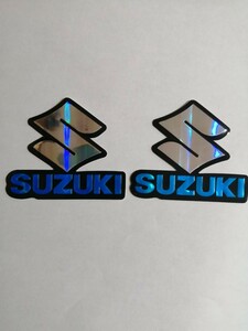 SUZUKI 2枚組S02エンボス加工ステッカーPVC防水 スズキ