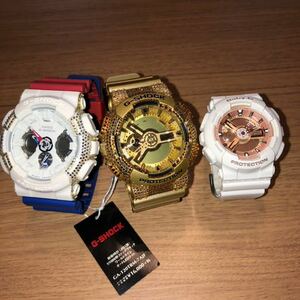 カシオ 腕時計 G SHOCK BABY G 計3本セット　1円スタート　スワロフスキー オリジナル　メンズ　レディース　時計