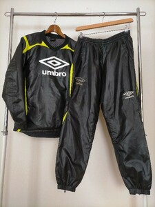 状態良好 UMBRO PRO-TRAINING アンブロ プロトレーニング 中綿入り ウインドブレーカー ピステ上下 セットアップ M ★サッカーフットサル