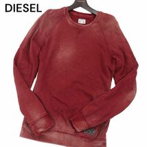 DIESEL ディーゼル 秋冬 ヴィンテージ加工★ ラグラン スウェット トレーナー Sz.M位　メンズ　I3T01782_A#H_画像1