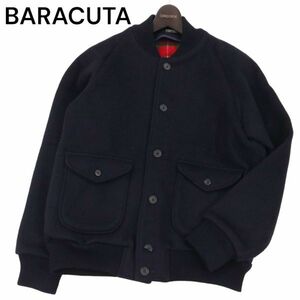 BARACUTA バラクータ 秋冬 メルトン ウール ジャケット Sz.38　メンズ ネイビー　I3T01737_A#N