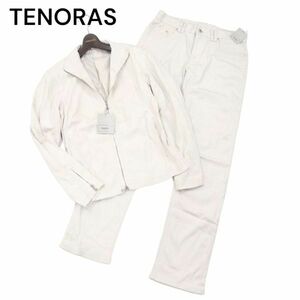 タグ付き★ TENORAS メンズティノラス Fレザー ボンディング★ ブルゾン ジャケット & パンツ セットアップ Sz.M　メンズ　I3T01776_A#N