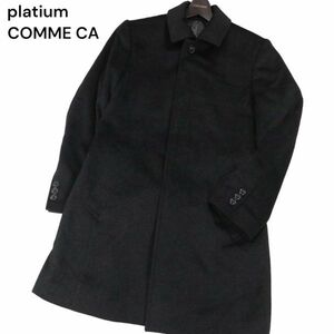 platium COMME CA プラチナ コムサ 秋冬 アンゴラ100%★ 比翼仕立て ベルト付き シングル コート Sz.M　メンズ ビジネスにも　I3T01817_A#N