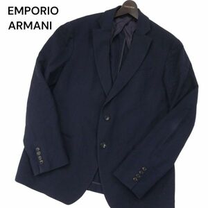 EMPORIO ARMANI エンポリオ アルマーニ 秋冬 EXCLUSIVE FABRIC★ テーラード ジャケット Sz.L~XL位　メンズ ネイビー　I3T01831_A#N