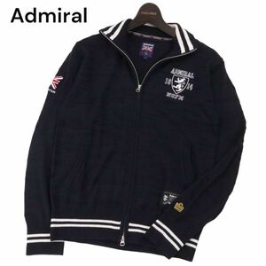 美品★ Admiral × NCFM アドミラル × ニコルクラブ フォーメン 秋冬 迷彩ジャガード ニット ジャケット Sz.46　メンズ　I3T01996_B#N