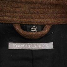 FranCisT_MOR.K.S. フランシストモークス 秋冬 スカル スワロ★ ウール ナポレオン Pコート ジャケット Sz.1　メンズ　I3T02011_B#N_画像8