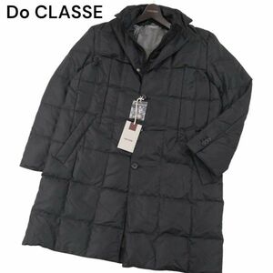 【新品 未使用】 Do CLASSE for MEN ドゥクラッセ 秋冬 二重フロント★ ダウン コート Sz.L　メンズ 黒 ビジネスにも　I3T02017_B#N