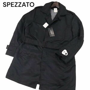 【新品 未使用】 SPEZZATO MACKENZIE マッケンジー オンワード樫山 中綿ライナー★シングル トレンチコート Sz.L　メンズ 黒　I3T02082_B#O