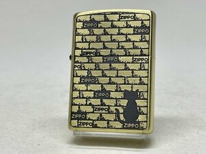 送料無料 ZIPPO[ジッポー]両面加工 BRICK CAT BS ブリックキャット ブラス 1201S820