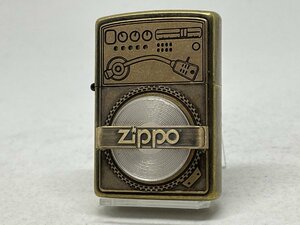 送料無料 ZIPPO[ジッポー]ユーズド フィニッシュ レコードデザイン 真鍮メッキ 2UDB-RECORD