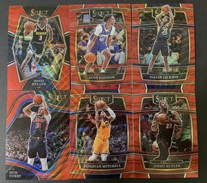 2022-23 Panini select bones hyland jimmy bulter seth curry red wave courtside SSPなどパラレル6枚セット　NBAカード