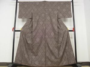 平和屋-こころ店■本場大島紬　7マルキ　変わり菱文　着丈160cm　裄丈65cm　正絹　逸品　1B-wt146