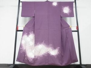 平和屋-こころ店■訪問着　草花文　椿　暈し染め　着丈153.5cm　裄丈63.5cm　正絹　逸品　B-zg6790