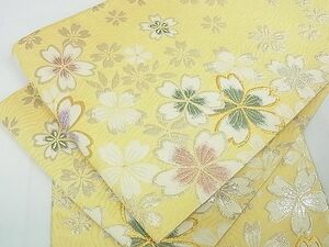 平和屋2■六通柄袋帯　舞桜文　金銀糸　逸品　sf2604