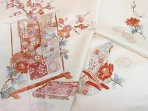 平和屋-こころ店■訪問着　蘇州刺繍　誰が袖花文　反端付き　玉椿　丹後ちりめん　着丈163.5cm　裄丈66cm　正絹　逸品　A-ck5958_画像10