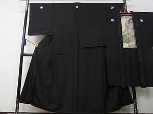 平和屋1■男性　黒紋付　羽織セット　逸品　未使用　an4568