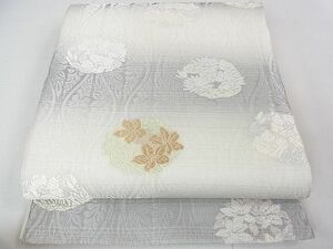 平和屋2■極上　夏物　六通柄袋帯　唐織　立涌花丸文　逸品　3kh1517