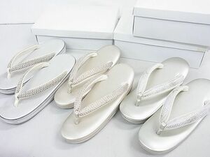 平和屋2■和装小物　草履まとめて3点　東京胡蝶　逸品　aaa5177