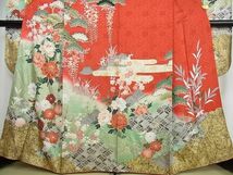 平和屋2■豪華振袖　駒刺繍　霞菊牡丹文　暈し染め　金彩　逸品　az6038_画像4