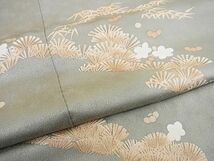 平和屋-こころ店■創業460年・千總　訪問着　刺繍　松竹梅　金彩　三越扱い　着丈156.5cm　裄丈64cm　正絹　逸品　1A-ma102_画像6