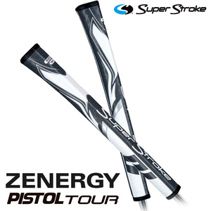 (日本正規品) スーパーストローク パター用ゴルフグリップ ゼナジーピストルツアー ZENERGY PISTOL TOUR パターグリップ グレーホワイト