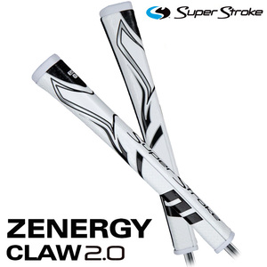 (日本正規品) スーパーストローク パター用ゴルフグリップ ゼナジークロー2.0 ZENERGY CLAW2.0 パターグリップ ホワイトブラック