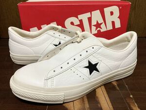 22年製 CONVERSE ONE STAR J EB コンバース ワンスター MADE IN JAPAN 日本製 WHITE BLACK LEATHER ホワイト ブラック レザー 29.0cm