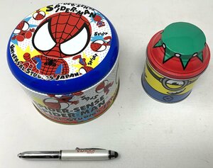 ΦΦスパイダーマン ミニオンズ 空き缶 2個セット