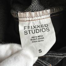 YM/1004 FFIXXED STUDIOS IN OUT JEANS ジーンズ デニム テーパード ブラック サイズ表記S_画像6