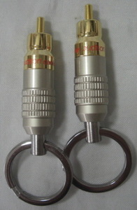 ◆◇Audison Cable RCA(金メッキピンジャックMade in Italy ビンテージ未使用品2個set:R051206◇◆