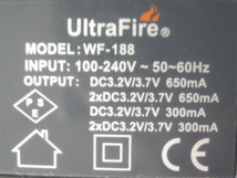 UltraFire WF-188 Rapid Charger Lithium Batteries中古完動美品R051116_画像2