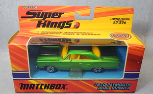 【限定20500個】 マッチボックス SUPER KINGS 1970 プリムス ロードランナー 1/43 MATCHBOX PLYMOUTH ROAD RUNNER 絶版 レア