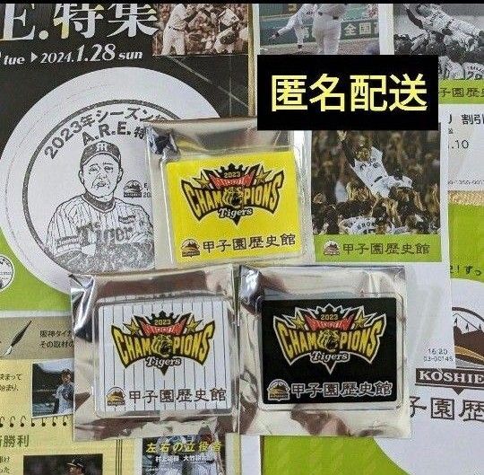 甲子園歴史館 阪神タイガース 日本一記念ノベルティ ピンバッジ 全3種他
