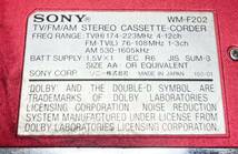 1円スタート SONY ウォークマン WM-F202 メタリックレッド カセット 再生 録音 ラジオ AM/FM ソニー カセットプレーヤー 希少 お宝 ⑥_画像9