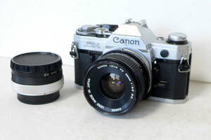 ★ 中古 / Canon キャノン AE-1 + FD 35mm 1:3.5 S.C 、2×テレコン ★