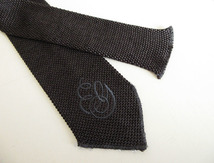 エンジニアードガーメンツ★ Knit Tie - Silk with Embroidery / Chacoal【onesize】_画像2
