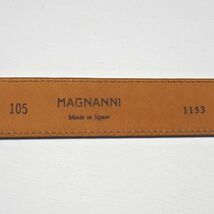 新品 MAGNANNI マグナーニ スペイン製 本牛革 レザー ベルト 抹茶 メンズ 男性 紳士用 ビジネス スーツ シャツスタイルに_画像4
