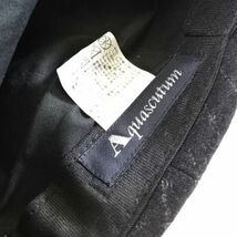 新品 Aquascutum LONDON アクアスキュータム ロンドン 日本製 秋冬 ウール ハンティング キャップ 帽子 黒 M-S 56cm メンズ 男性 紳士用_画像5