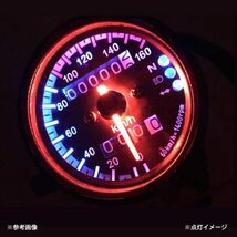 機械式 スピードメーター 160km 12V 60φ LED3連 黒 汎用 速度計 二輪 バイク バギー ATV エイプ モンキー ゴリラ DAX 小型 など_画像2