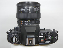 Nikon FG20 ブラック　35ｍｍマニュアルフォーカス一眼レフ　中古美品　AFニッコール35-70 F3.3-5.6 レンズ付き　スクリーンにやや汚れ_画像4