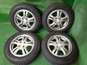 ヨコハマ iG60 175/65R14 社外 Stranger 14×5.5J 汎用ホイール付バリ溝スタッドレス4本 中古 売切!!