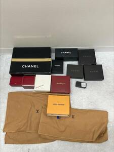 #1I【１円スタート！】ブランド　保存袋・箱　大量おまとめセット　CHANEL　Louis Vuitton　OMEGA　FERRAGAMO　GUCCI　OMEGA　Cartier