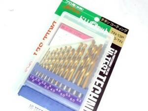 ★ 鉄工ドリル 鉄鋼ドリル １３本セット チタンコーティング 1.5ｍｍ ～ 6.5ｍｍ 未使用品27