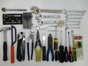 L51工具セット★ラチェットハンドル、モンキー、スパナ、ハンマー、プライヤー、鋸、カッター、ドライバーなど