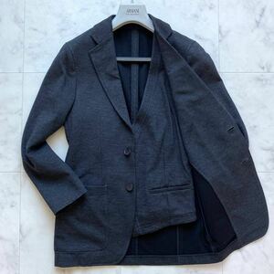 極美品!! アルマーニコレツィオーニ ARMANI COLLEZIONI ツーピース テーラードジャケット ベスト ストレッチ有 44 M相当 グレー メンズ