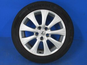 バリ溝 中古良品 レクサス GS GRL11 GRL10 17インチ 7.5J +45 PCD114.3 5穴 225/60R17 94V タイヤ ホイール 1本 (g089020)